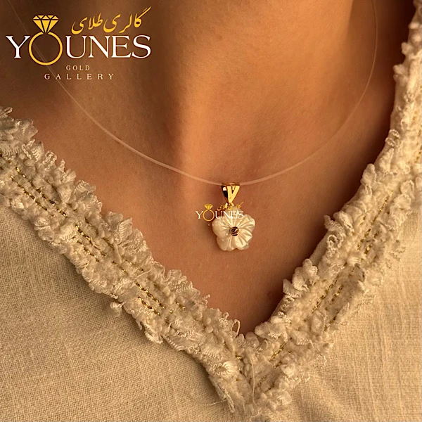 آویز سواروسکی گل شکوفه طلا